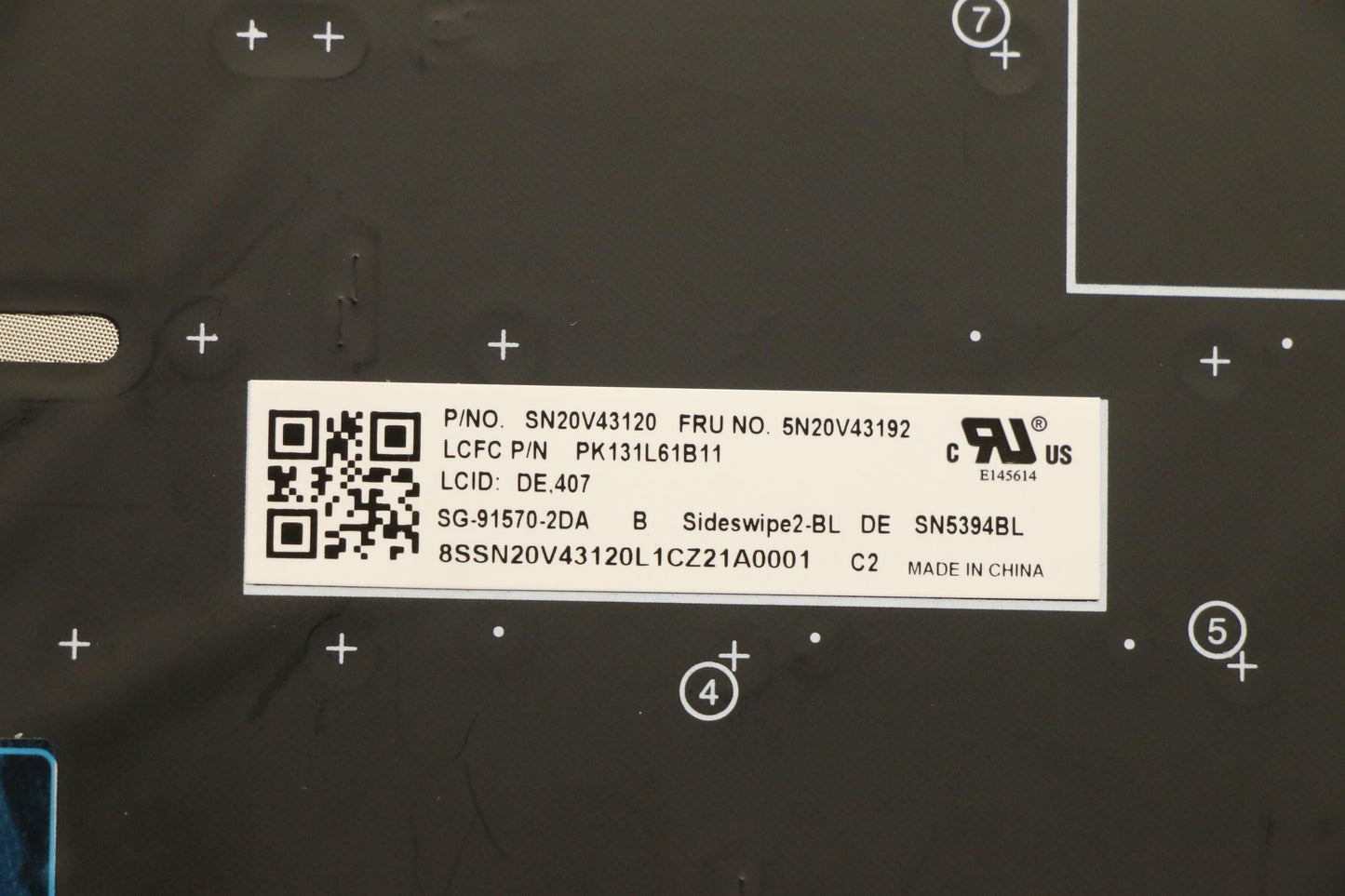 Lenovo Cmsk-Cs20,Bk-Bl,Ltn,Ger - 5N20V43192