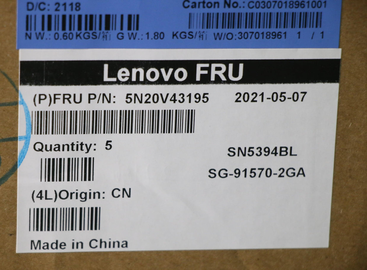 Lenovo Cmsk-Cs20,Bk-Bl,Ltn,Hun - 5N20V43195