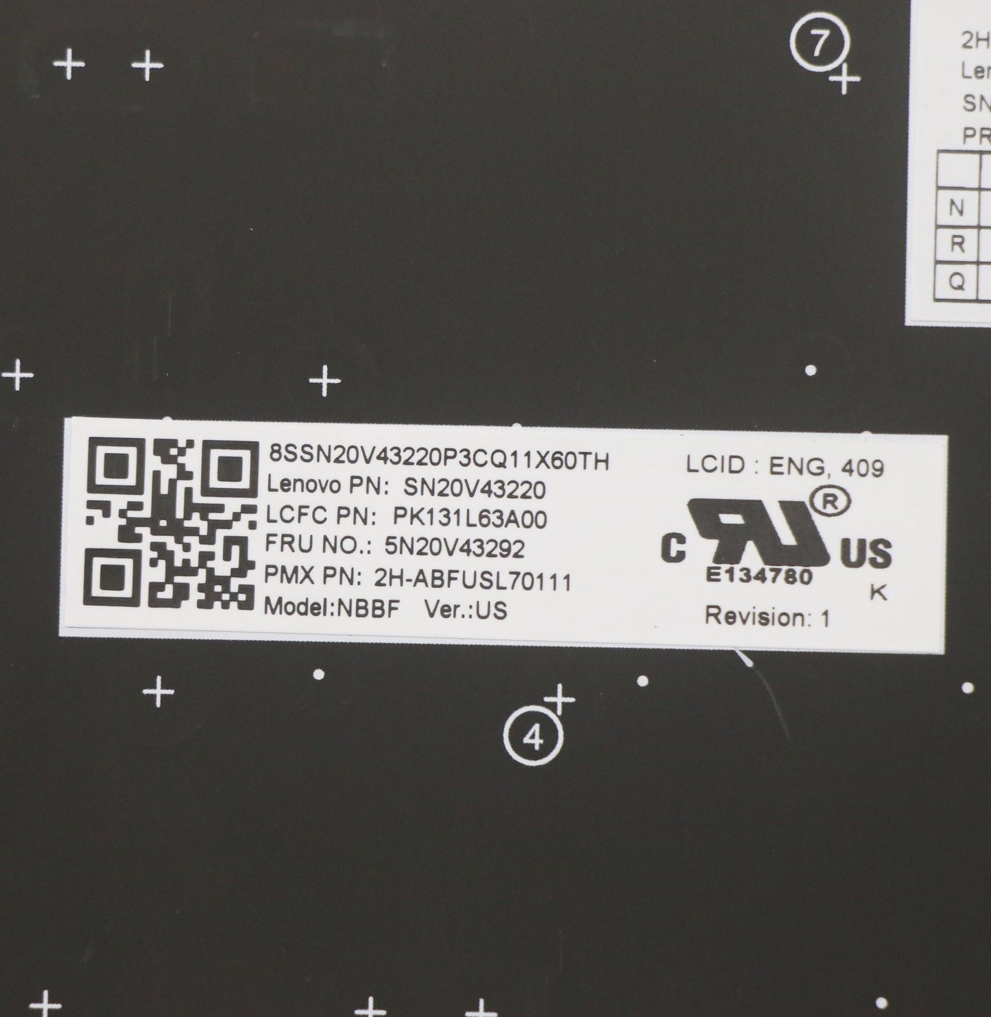 Lenovo - CMSK-CS20, BK-NBL, PMX, ENG - 5N20V43292