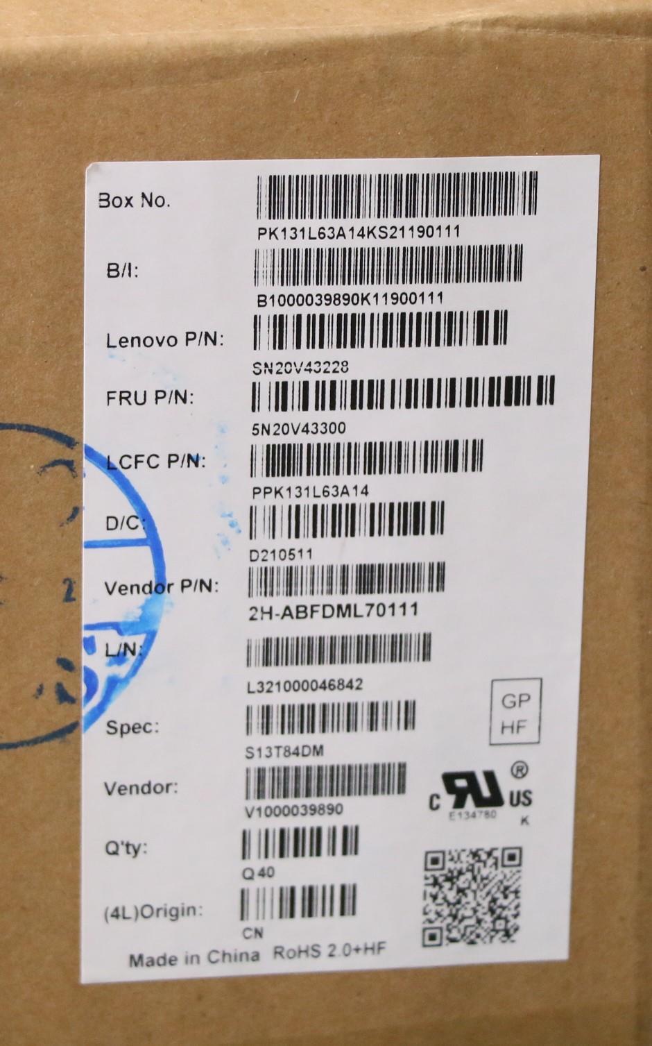 Lenovo Cmsk-Cs20,Bk-Nbl,Pmx,Den - 5N20V43300