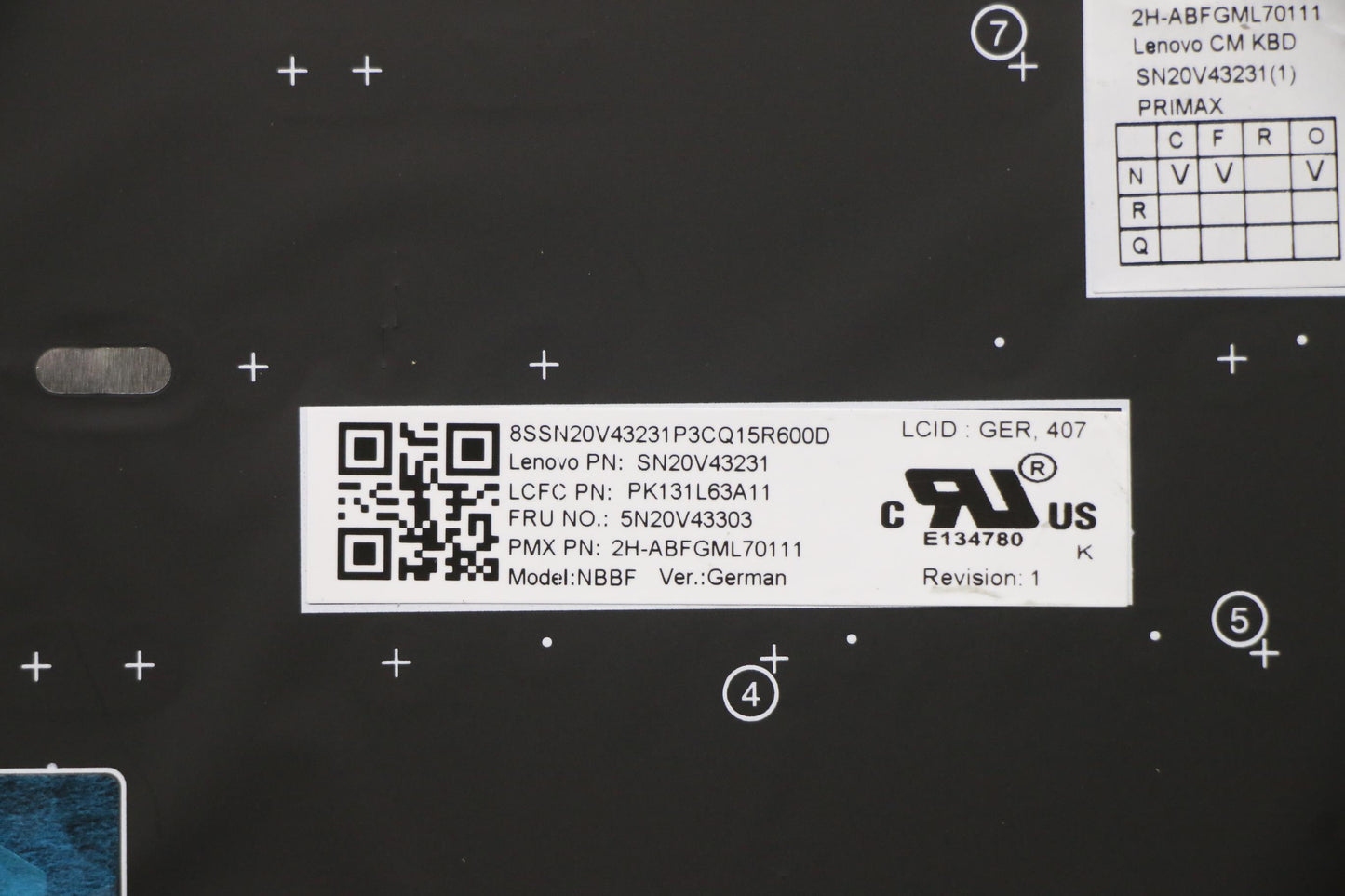 Lenovo Cmsk-Cs20,Bk-Nbl,Pmx,Ger - 5N20V43303