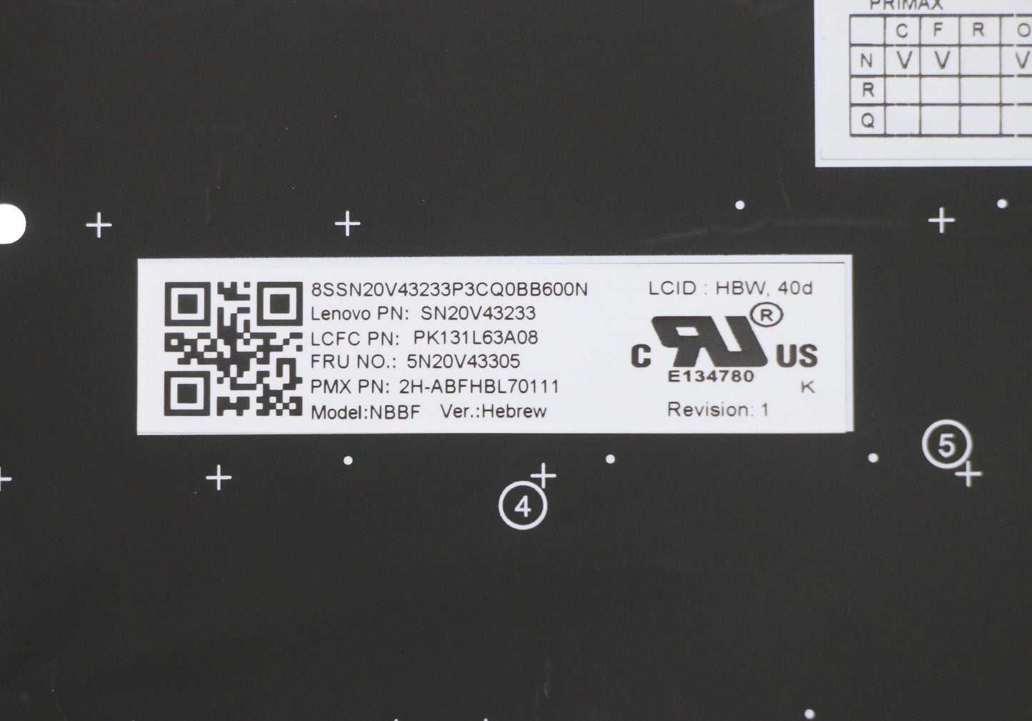 Lenovo Cmsk-Cs20,Bk-Nbl,Pmx,Hbw - 5N20V43305