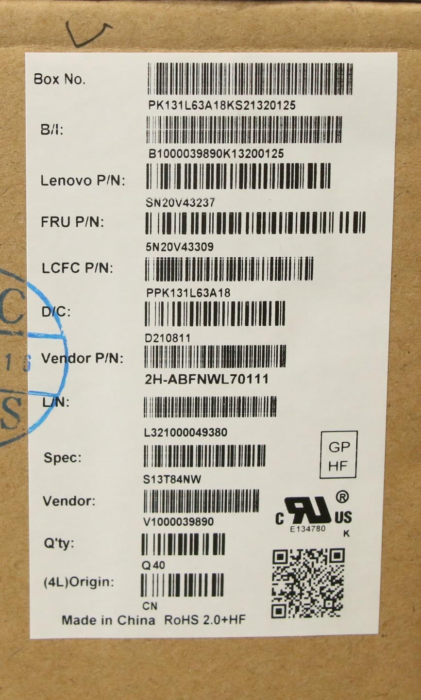 Lenovo Cmsk-Cs20,Bk-Nbl,Pmx,Nor - 5N20V43309
