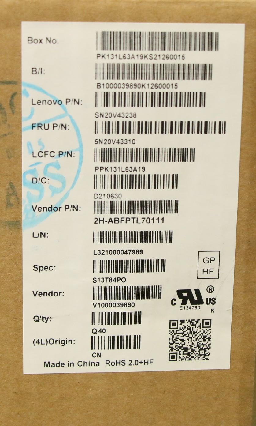 Lenovo Cmsk-Cs20,Bk-Nbl,Pmx,Por - 5N20V43310