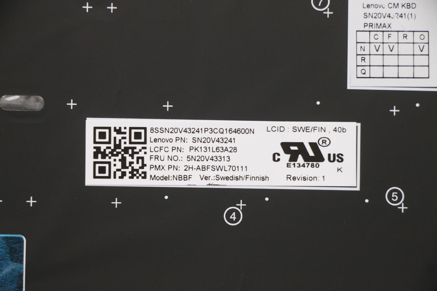 Lenovo Cmsk-Cs20,Bk-Nbl,Pmx,Swe/Fin - 5N20V43313