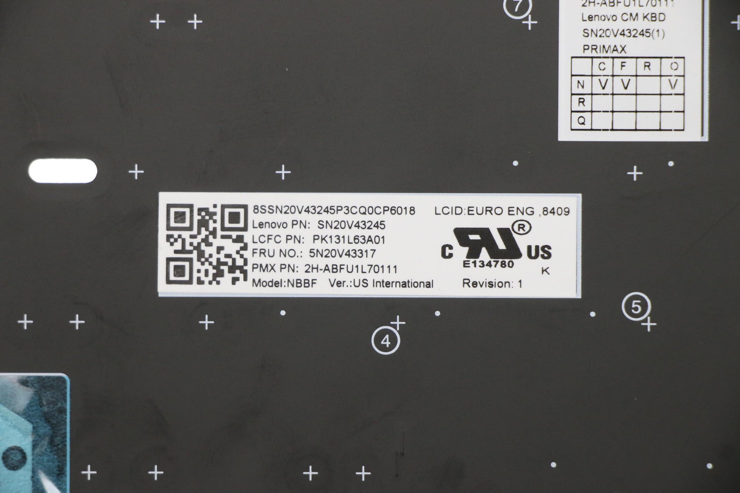 Lenovo Cmsk-Cs20,Bk-Nbl,Pmx,Euro Eng - 5N20V43317