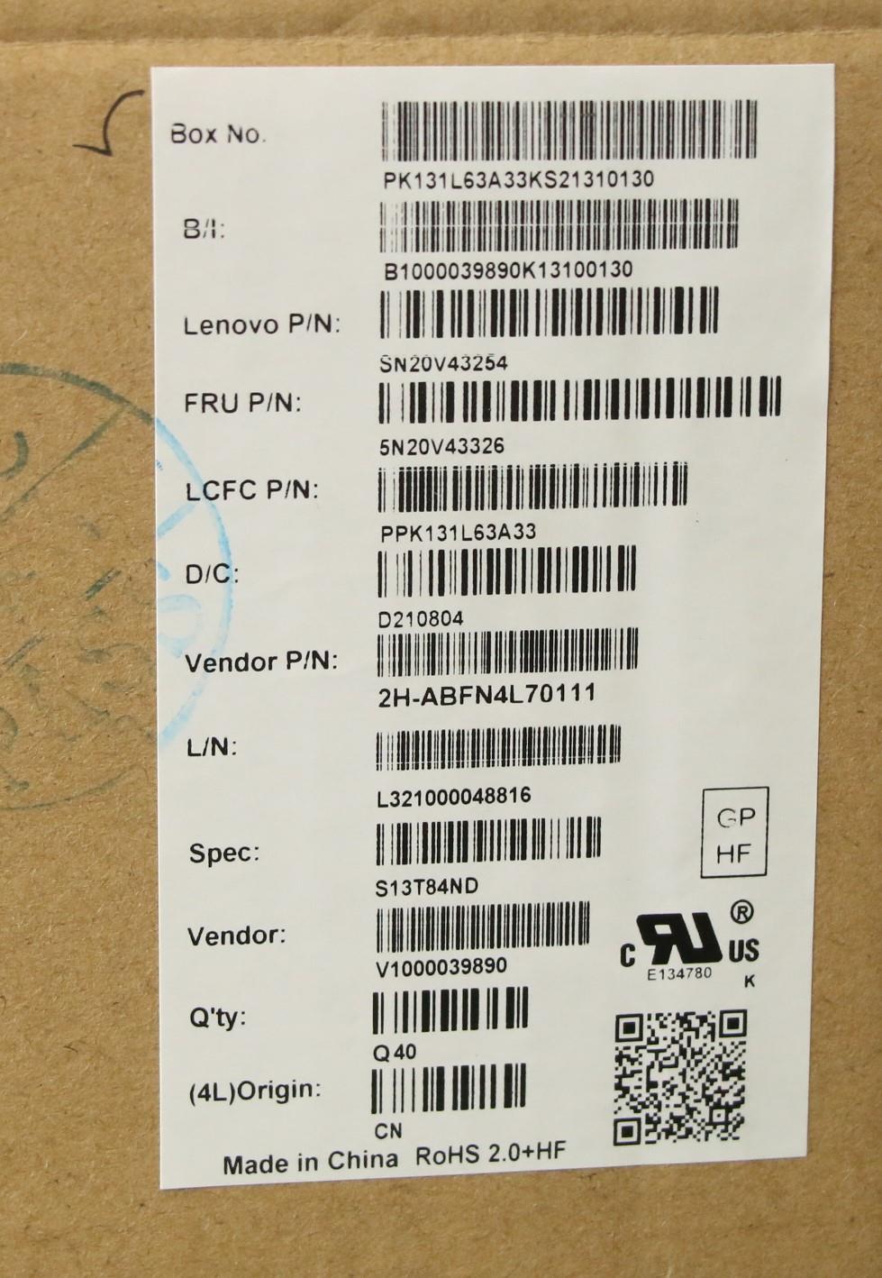 Lenovo Cmsk-Cs20,Bk-Nbl,Pmx,Nordic - 5N20V43326