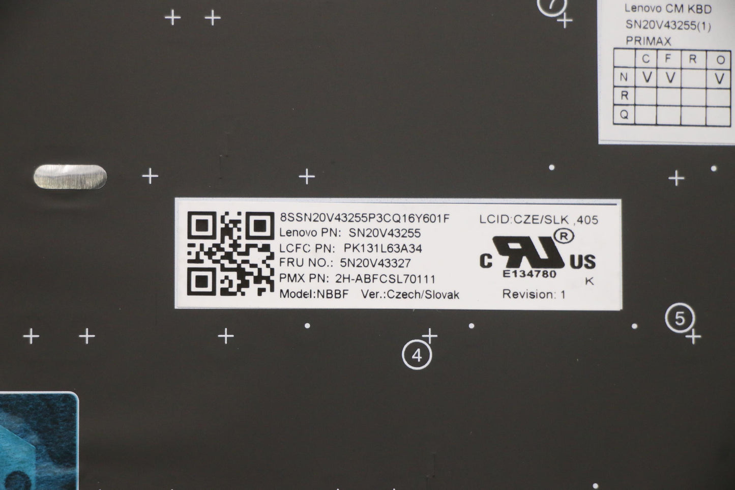 Lenovo Cmsk-Cs20,Bk-Nbl,Pmx,Cze/Slk - 5N20V43327