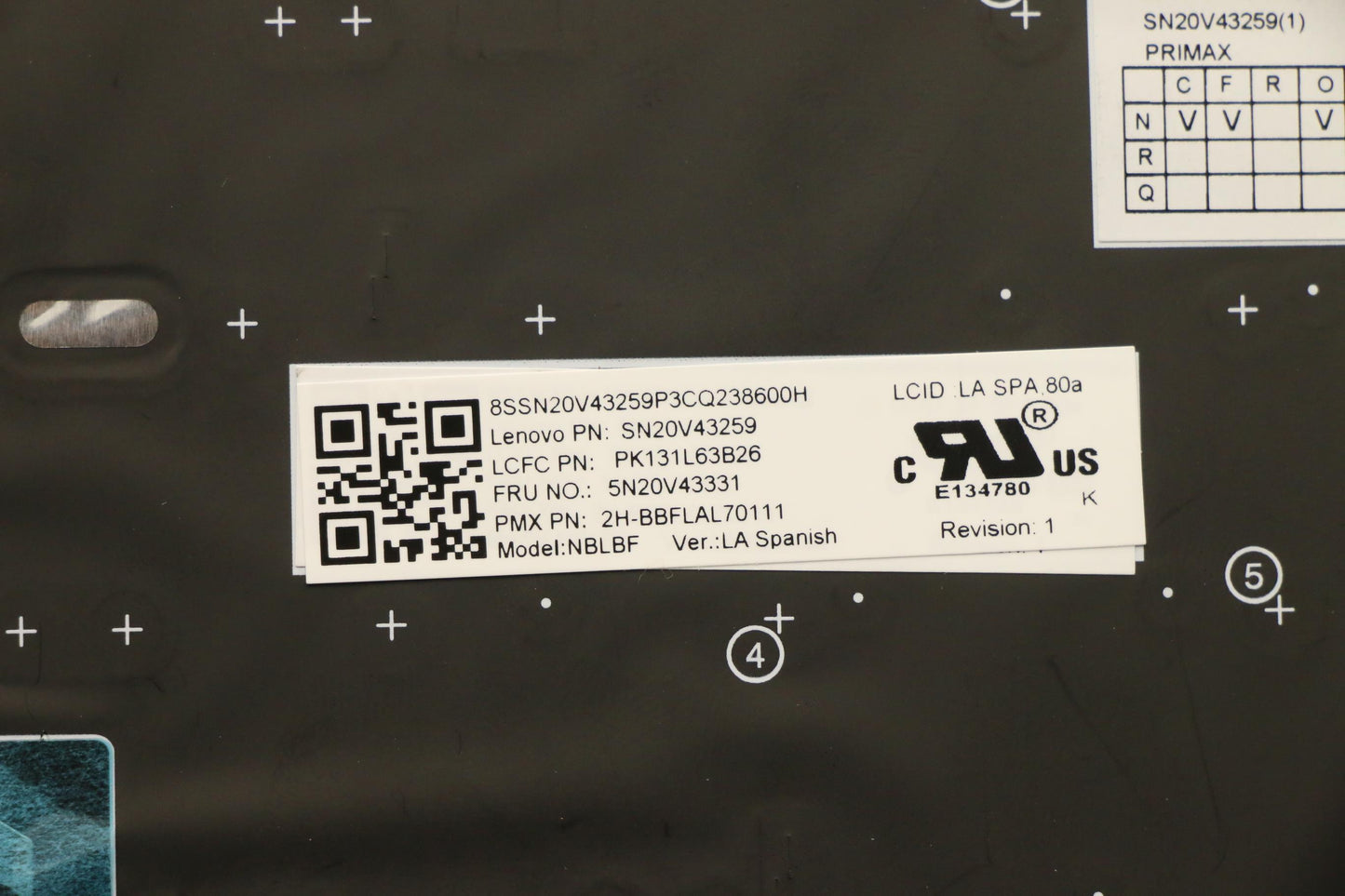 Lenovo Cmsk-Cs20,Bk-Bl,Pmx,La Spa - 5N20V43331