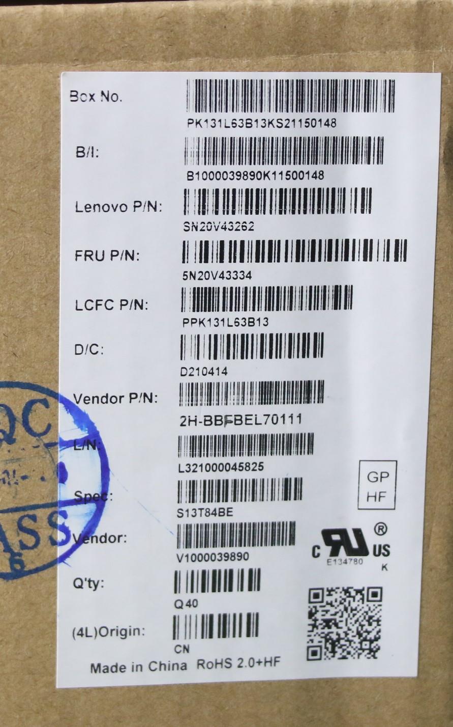 Lenovo Cmsk-Cs20,Bk-Bl,Pmx,Bel - 5N20V43334