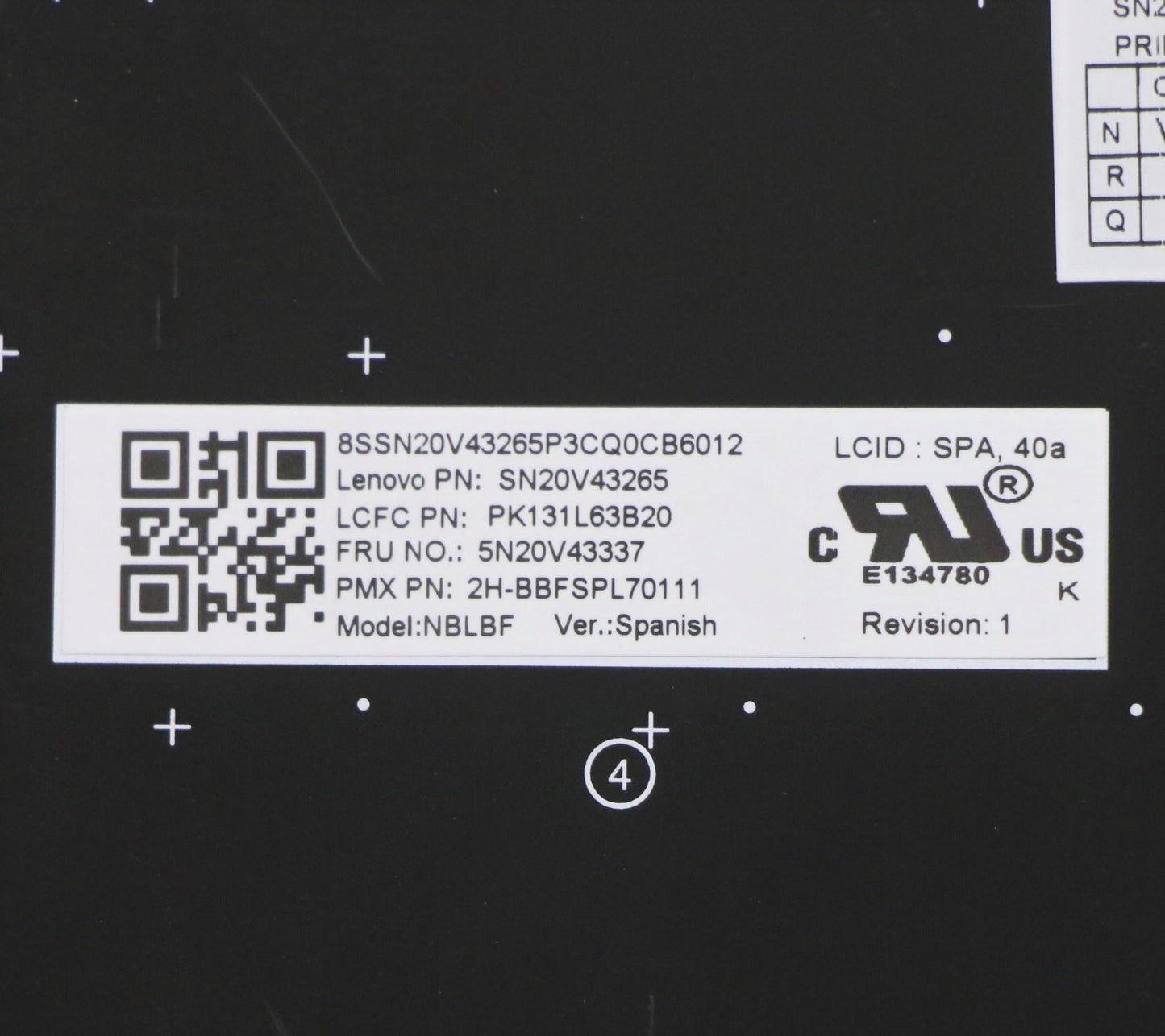 Lenovo Cmsk-Cs20,Bk-Bl,Pmx,Spa - 5N20V43337