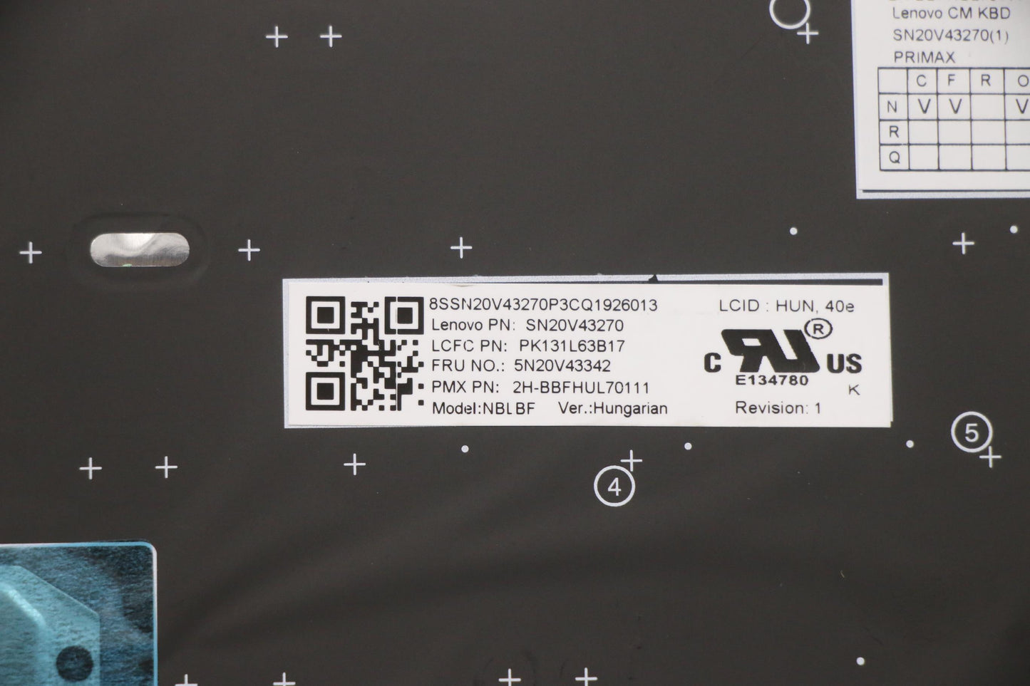 Lenovo Cmsk-Cs20,Bk-Bl,Pmx,Hun - 5N20V43342