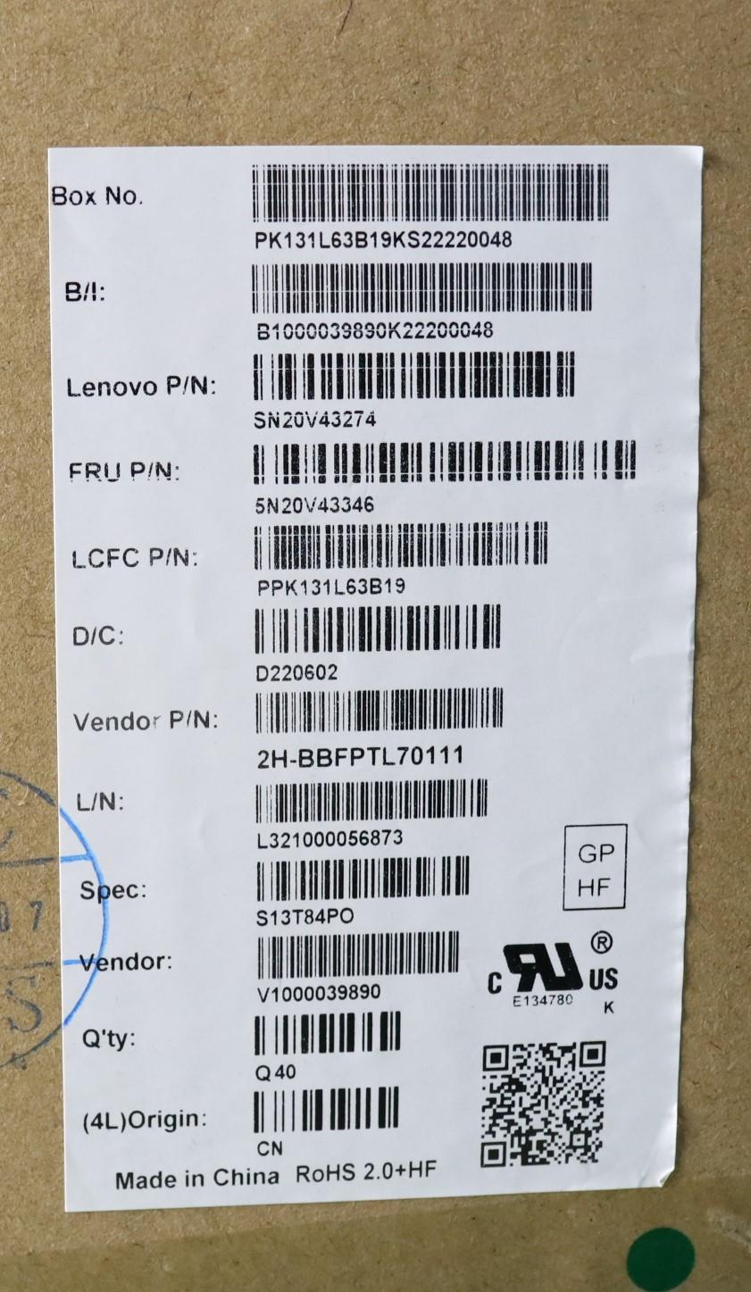 Lenovo Cmsk-Cs20,Bk-Bl,Pmx,Por - 5N20V43346