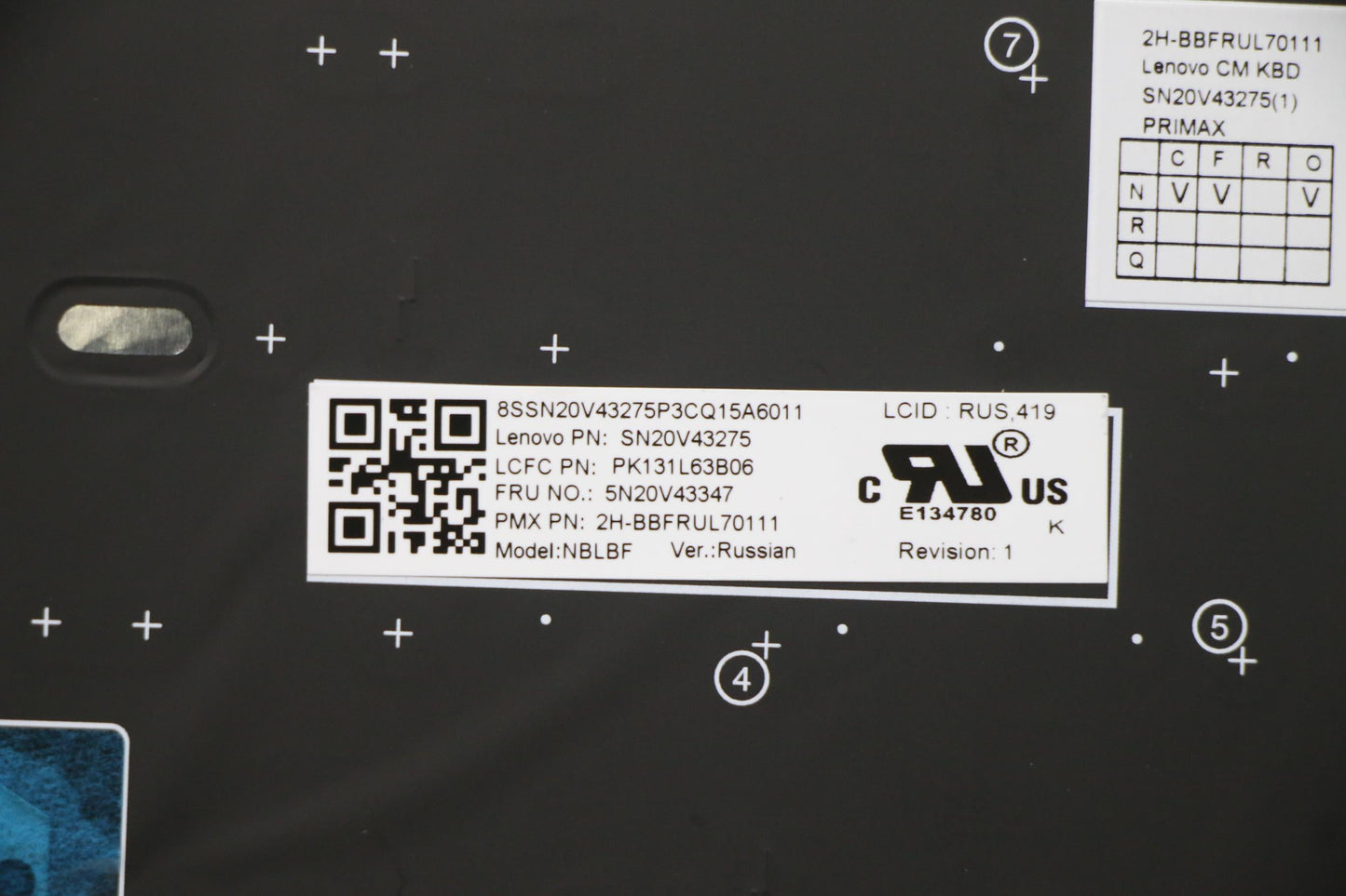 Lenovo Cmsk-Cs20,Bk-Bl,Pmx,Rus - 5N20V43347