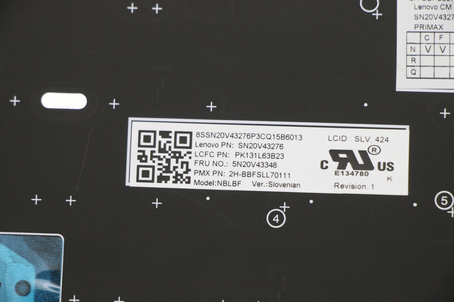 Lenovo Cmsk-Cs20,Bk-Bl,Pmx,Slv - 5N20V43348