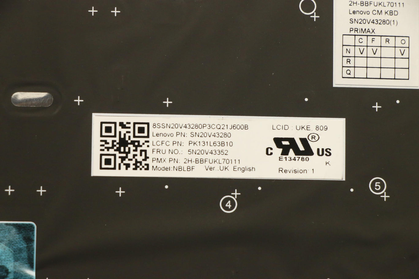 Lenovo Cmsk-Cs20,Bk-Bl,Pmx,Uke - 5N20V43352