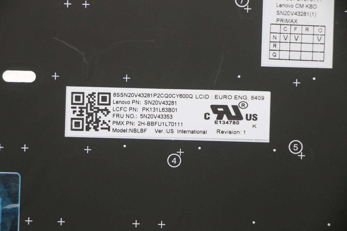 Lenovo Cmsk-Cs20,Bk-Bl,Pmx,Euro Eng - 5N20V43353