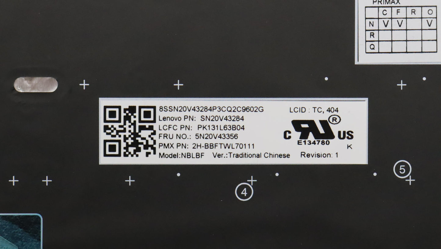 Lenovo Cmsk-Cs20,Bk-Bl,Pmx,Tc - 5N20V43356