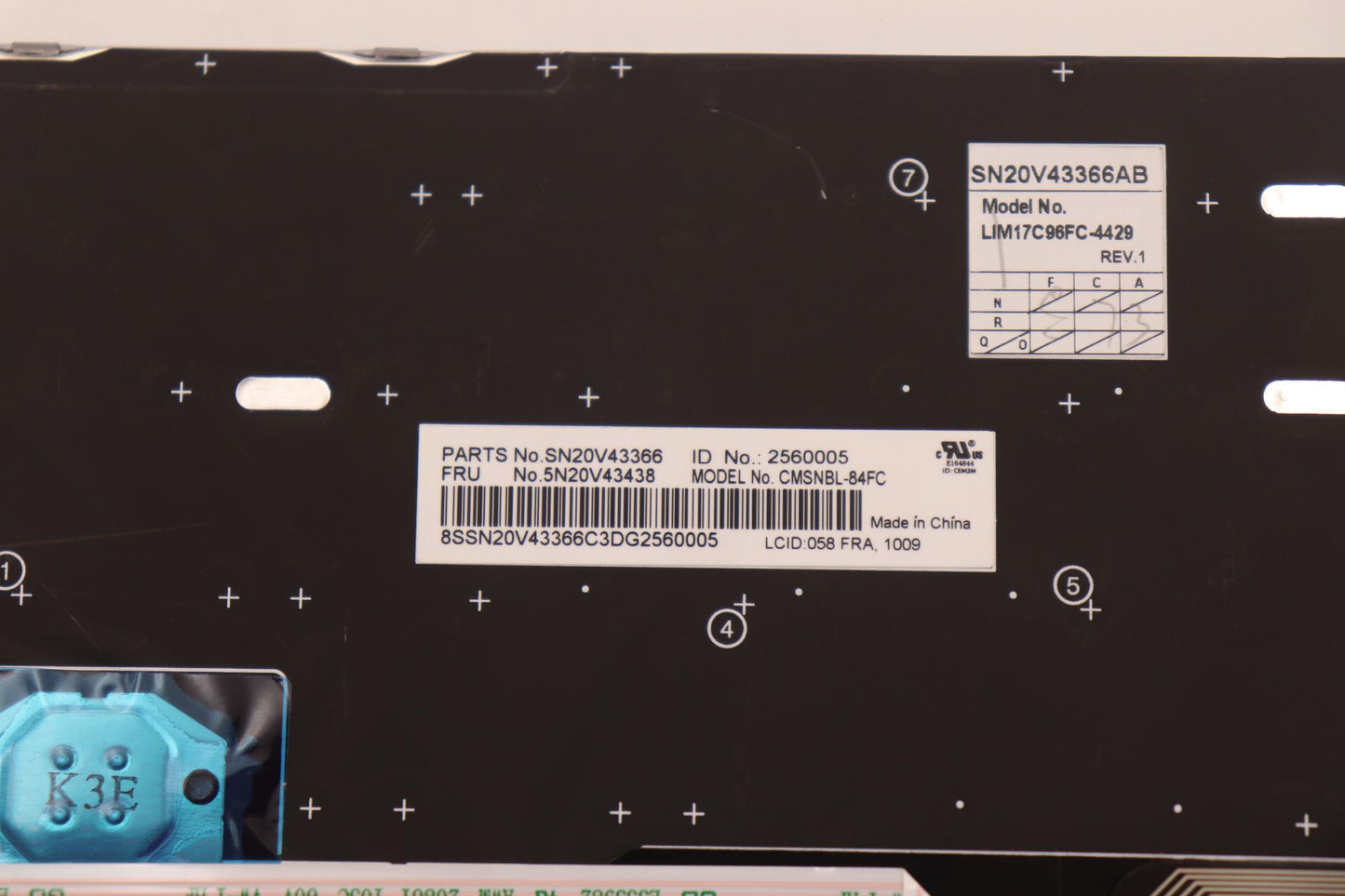 Lenovo Nb_Kyb Cmsk-Cs20Sv-Nblchy058 F - 5N20V43438
