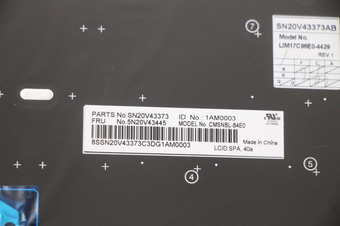 Lenovo Nb_Kyb Cmsk-Cs20Sv-Nblchyspa - 5N20V43445