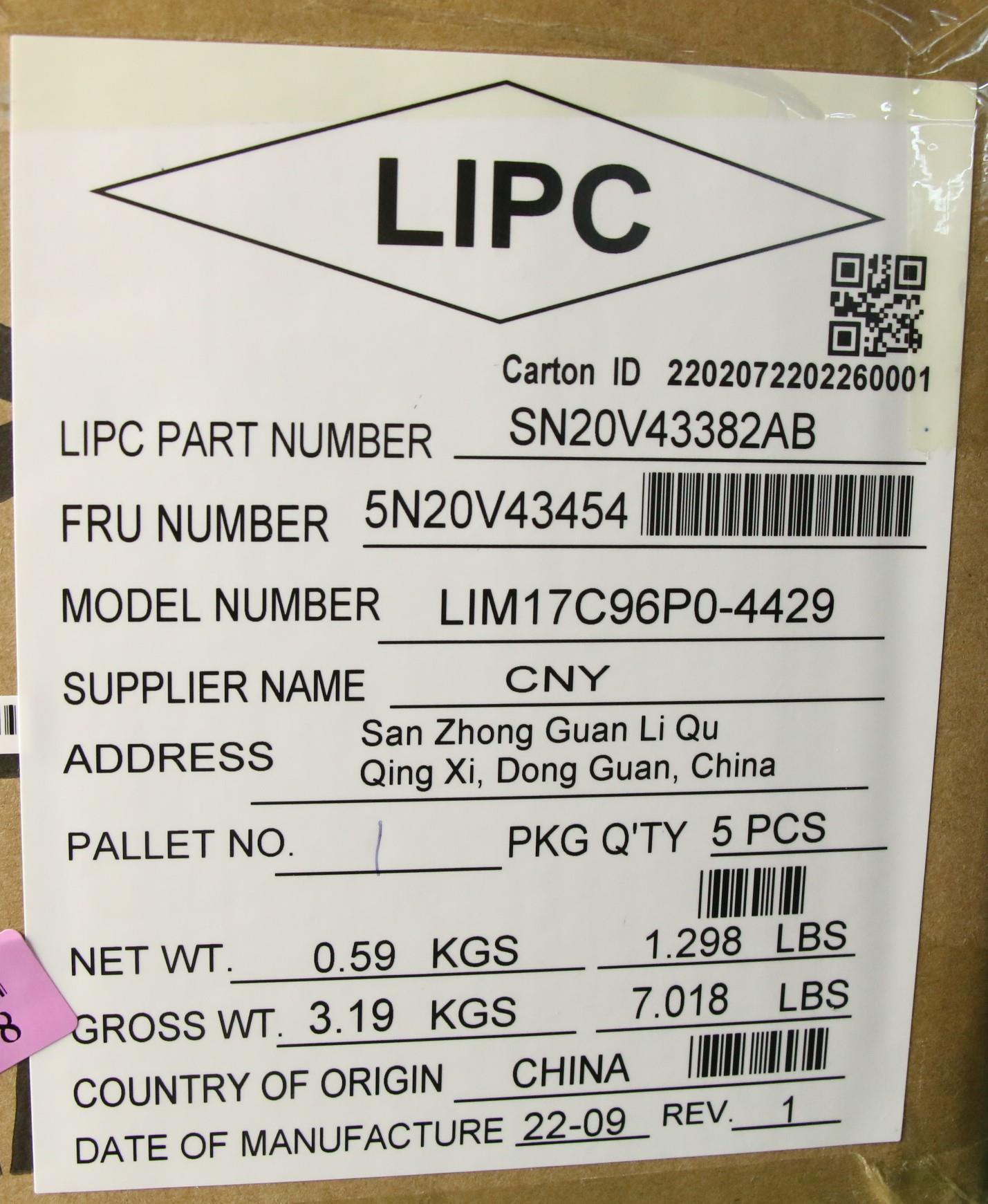 Lenovo Nb_Kyb Cmsk-Cs20Sv-Nblchypor - 5N20V43454