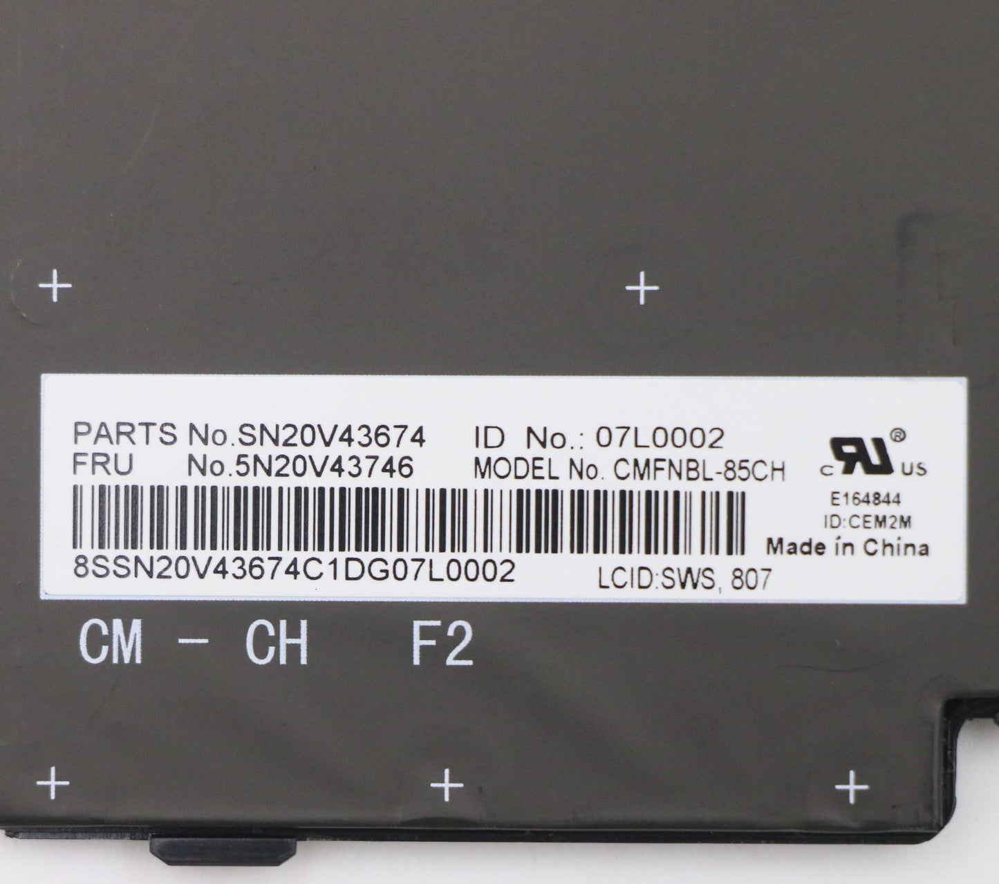 Lenovo Cmfl-Cs20,Bk-Nbl,Chy,Sws - 5N20V43746