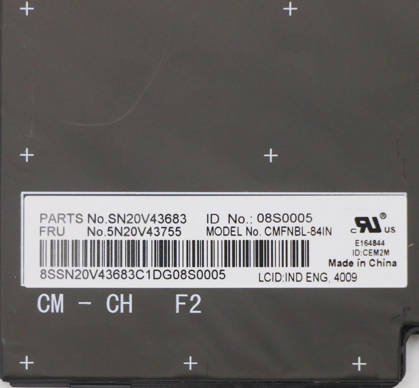 Lenovo Cmfl-Cs20,Bk-Nbl,Chy,Ind Eng - 5N20V43755