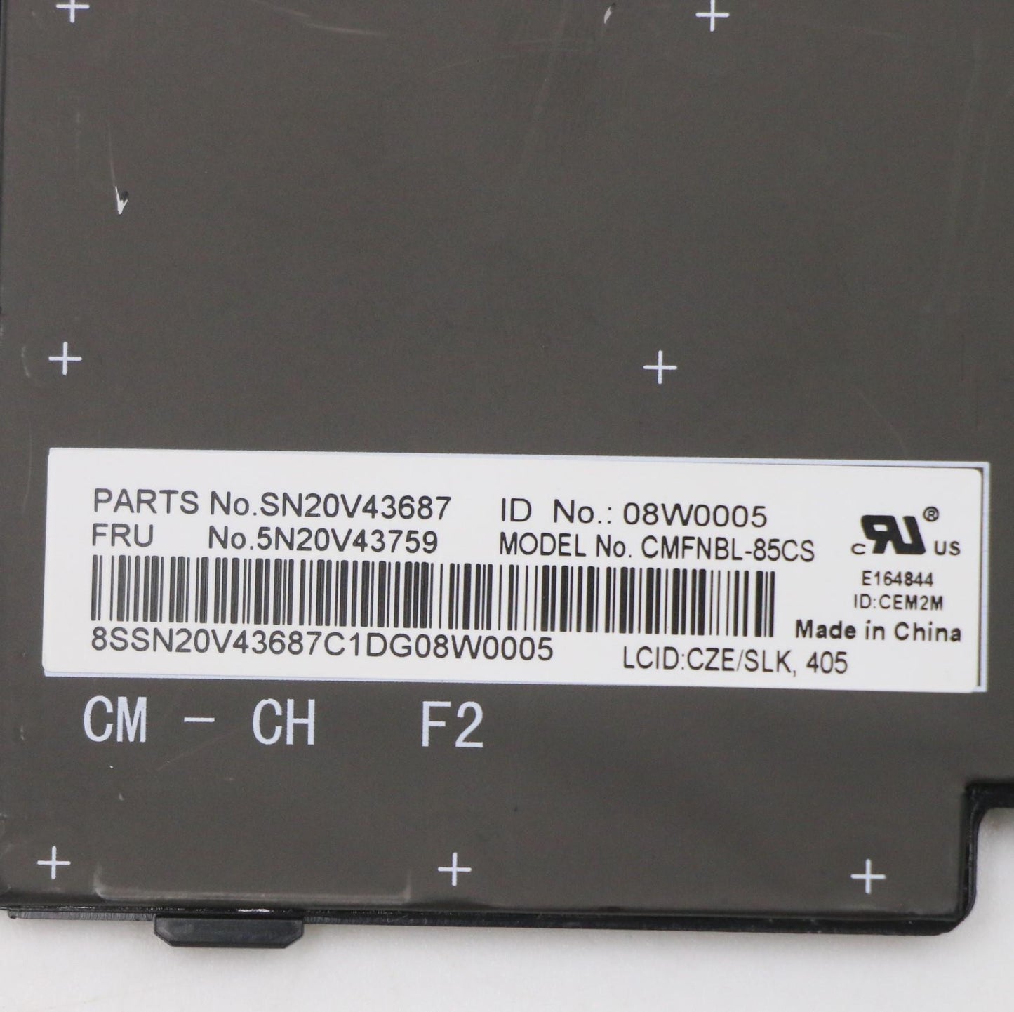 Lenovo Cmfl-Cs20,Bk-Nbl,Chy,Cze/Slk - 5N20V43759