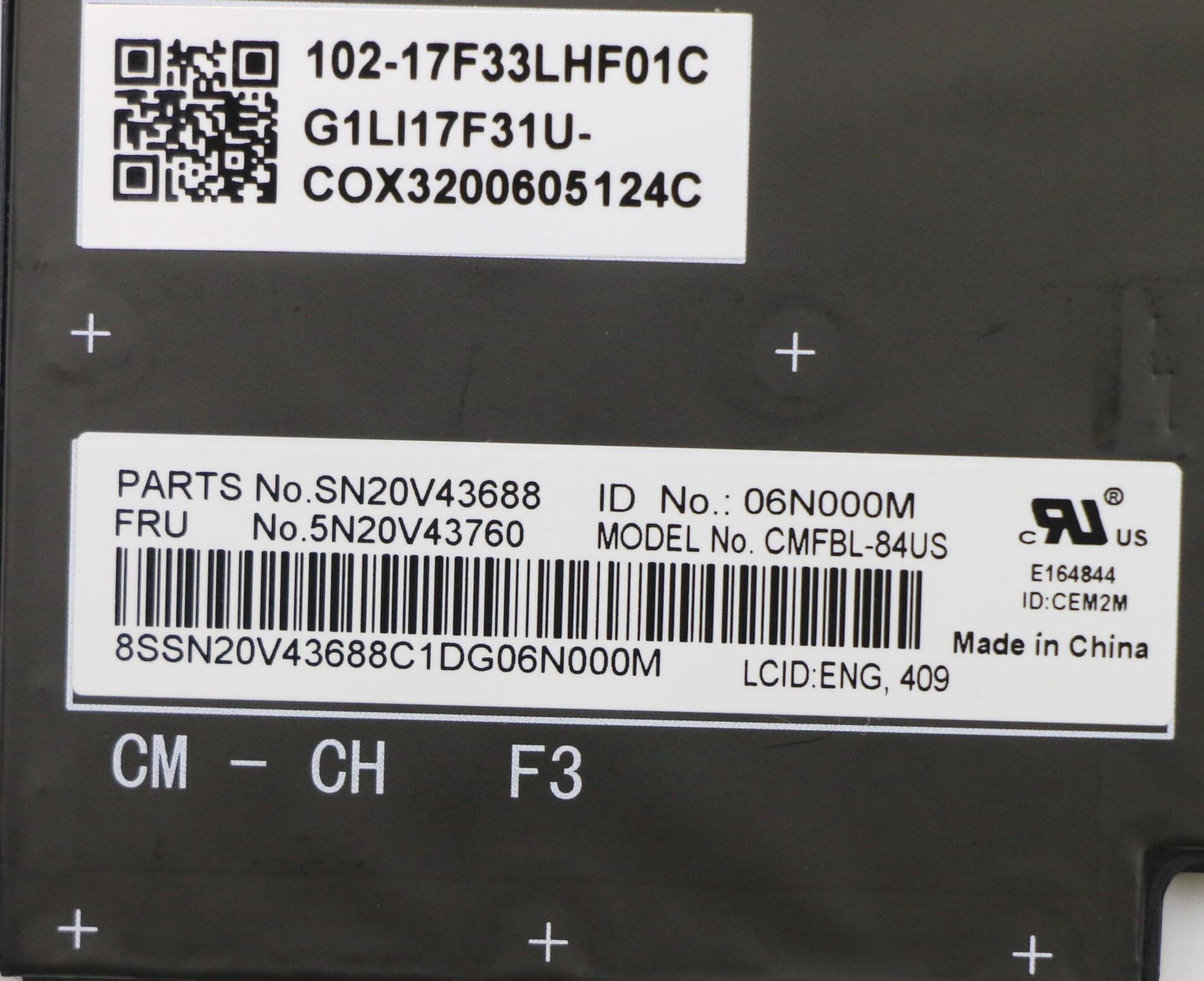 Lenovo Cmfl-Cs20,Bk-Bl,Chy,Eng - 5N20V43760