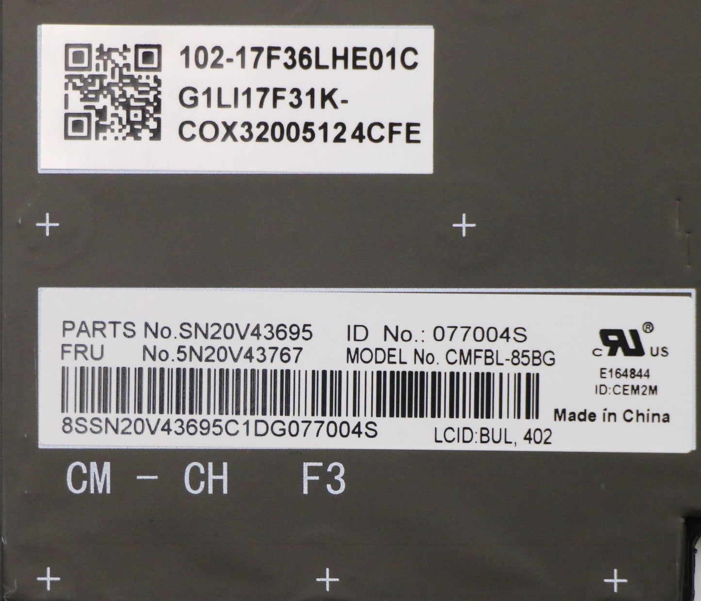 Lenovo Cmfl-Cs20,Bk-Bl,Chy,Bul - 5N20V43767