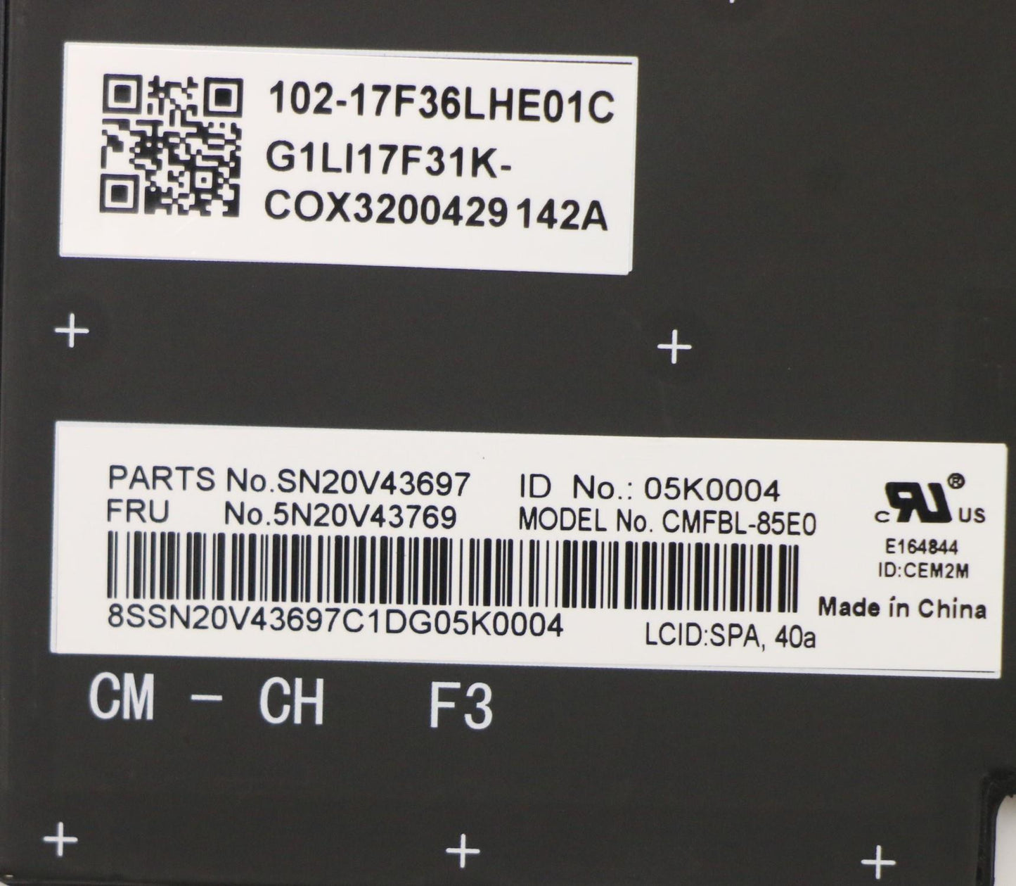 Lenovo Cmfl-Cs20,Bk-Bl,Chy,Spa - 5N20V43769