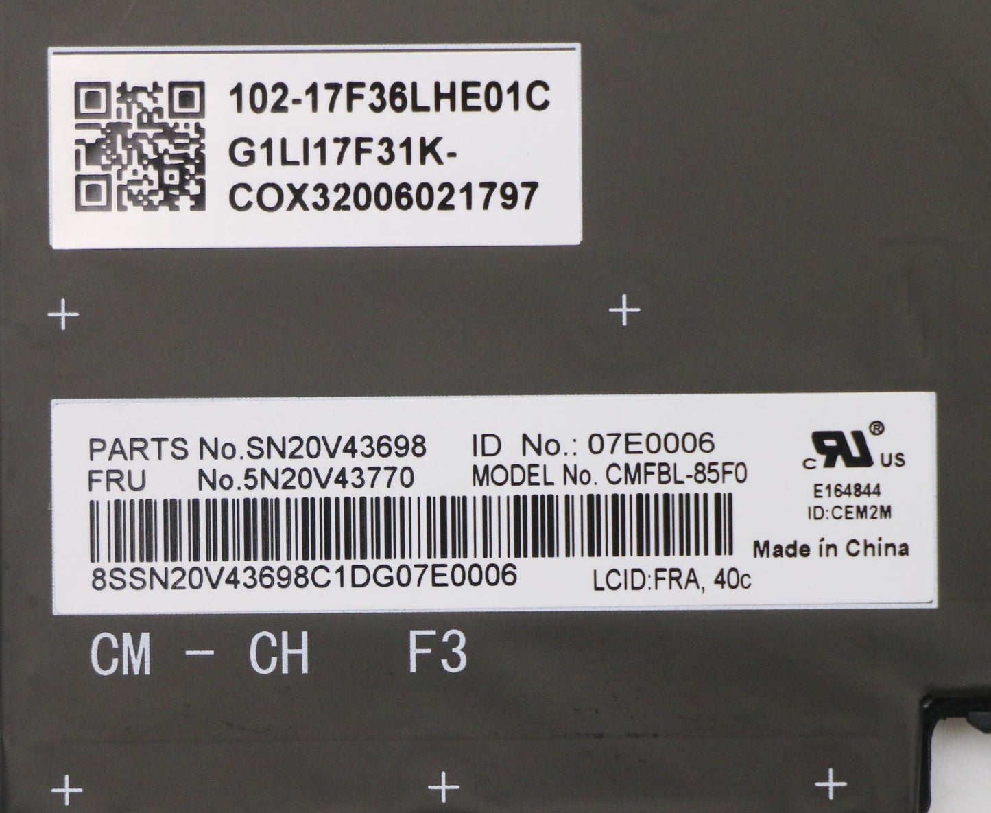 Lenovo Cmfl-Cs20,Bk-Bl,Chy,Fra - 5N20V43770