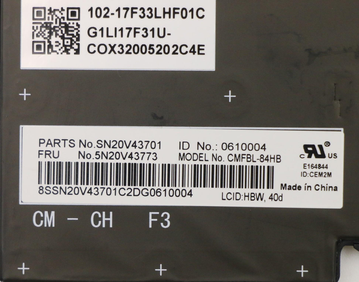 Lenovo Cmfl-Cs20,Bk-Bl,Chy,Hbw - 5N20V43773