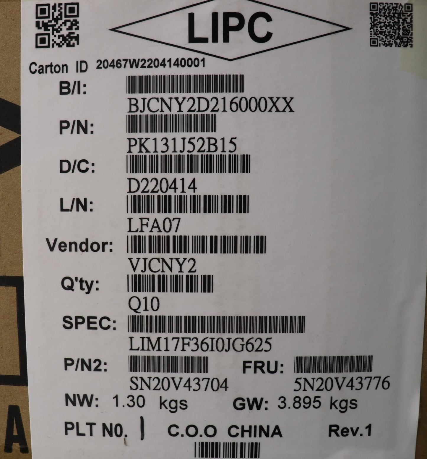 Lenovo Cmfl-Cs20,Bk-Bl,Chy,Ita - 5N20V43776