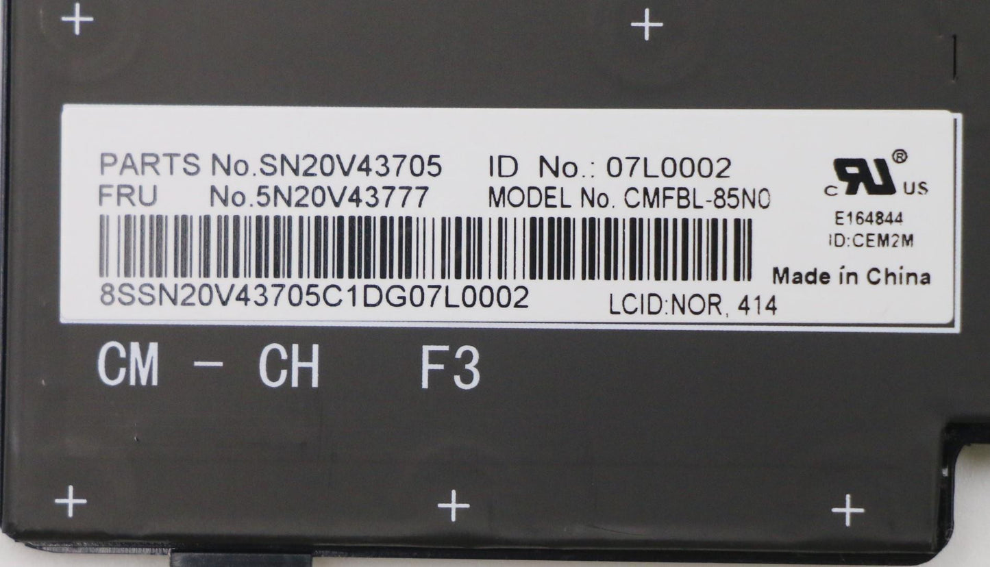 Lenovo Cmfl-Cs20,Bk-Bl,Chy,Nor - 5N20V43777