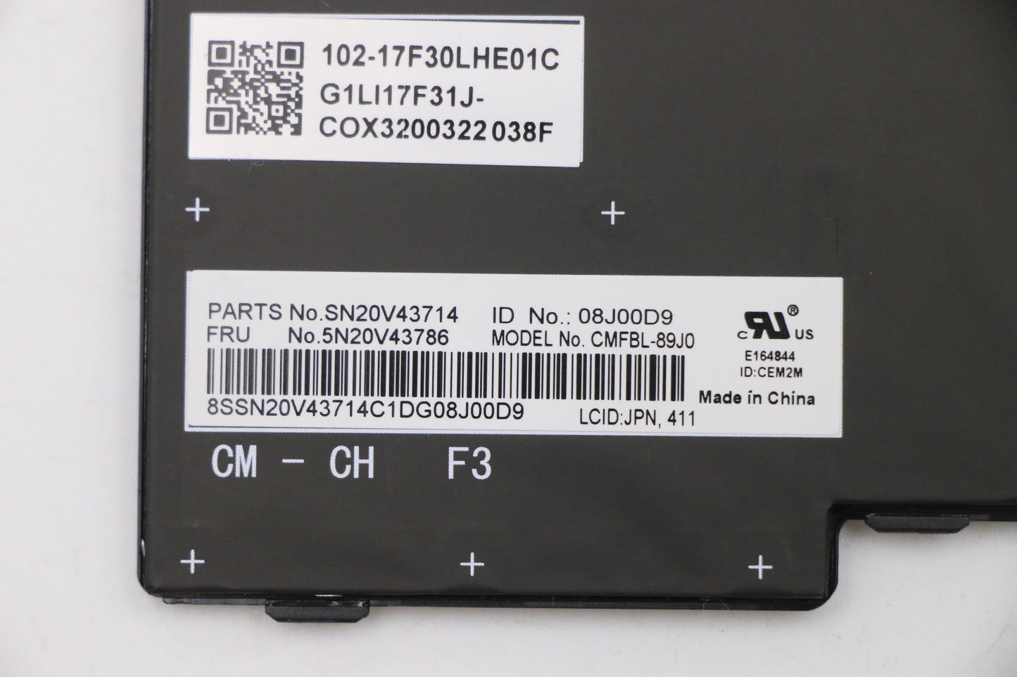 Lenovo Cmfl-Cs20,Bk-Bl,Chy,Jpn - 5N20V43786