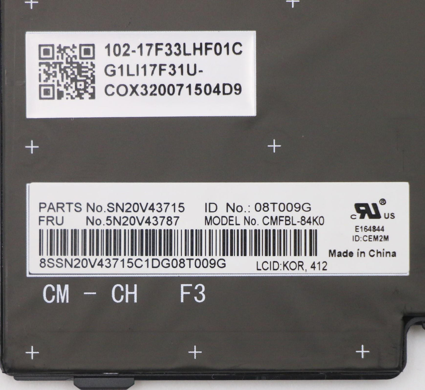 Lenovo Cmfl-Cs20,Bk-Bl,Chy,Kor - 5N20V43787