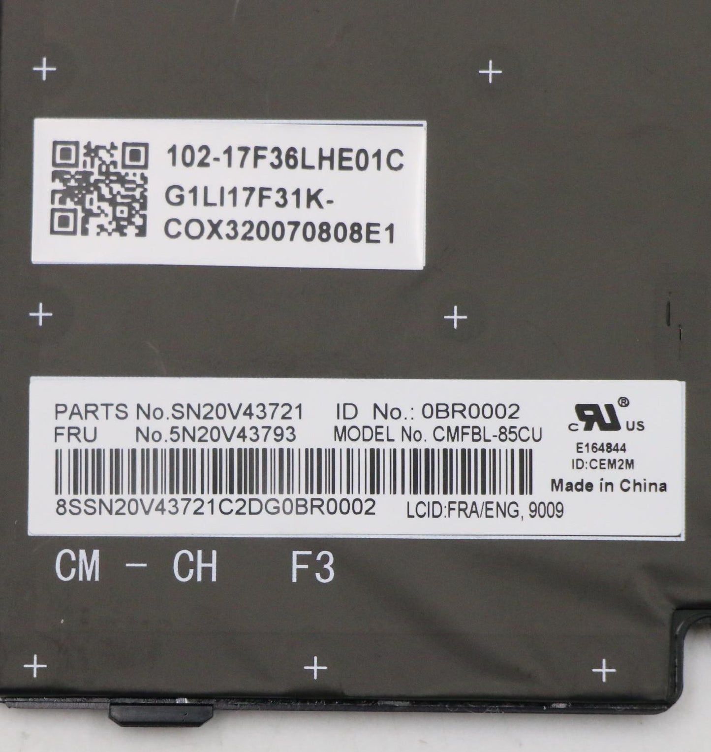 Lenovo Cmfl-Cs20,Bk-Bl,Chy,Fra/Eng - 5N20V43793