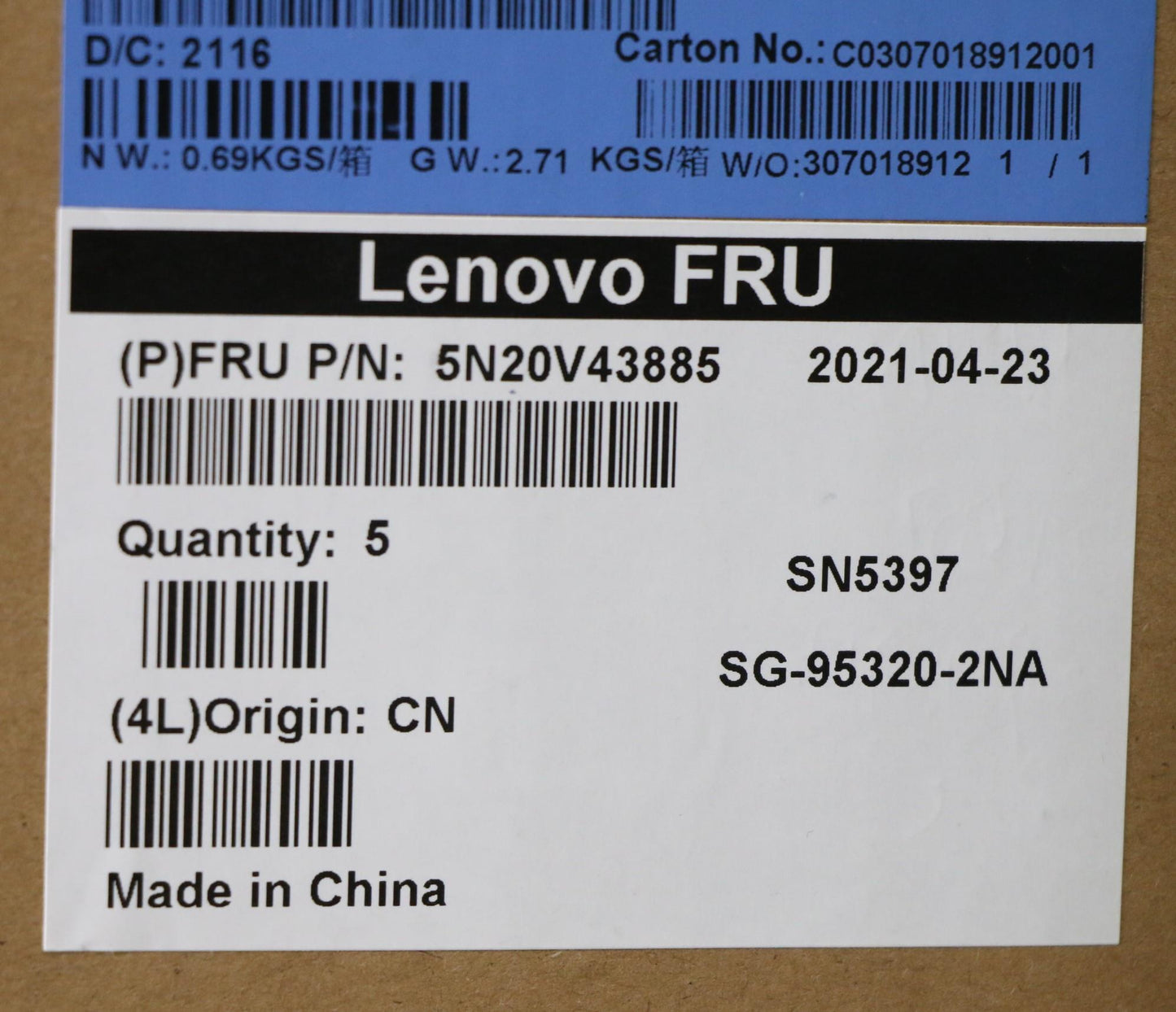 Lenovo Cmfl-Cs20,Bk-Nbl,Ltn,Nor - 5N20V43885