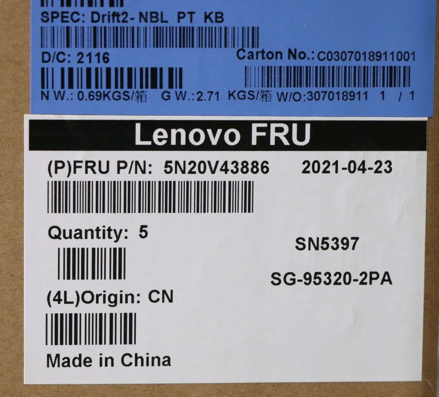 Lenovo Cmfl-Cs20,Bk-Nbl,Ltn,Por - 5N20V43886