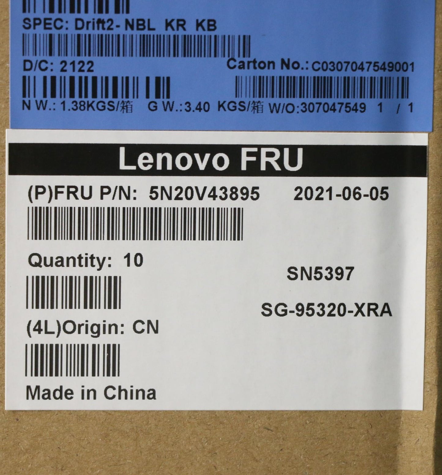 Lenovo Cmfl-Cs20,Bk-Nbl,Ltn,Kor - 5N20V43895