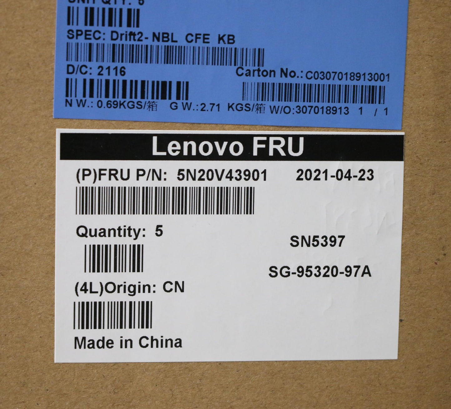 Lenovo Cmfl-Cs20,Bk-Nbl,Ltn,Fra/Eng - 5N20V43901