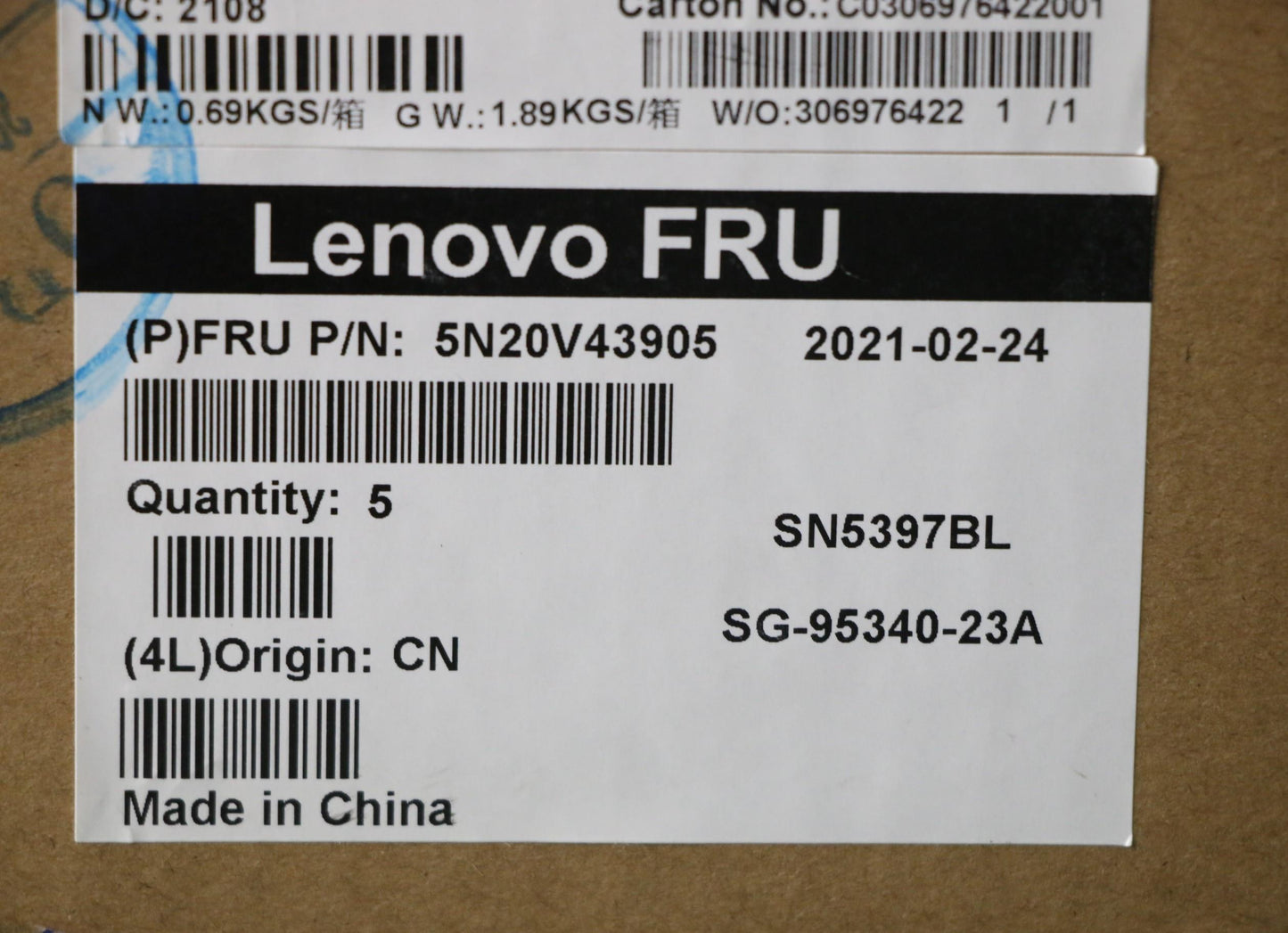 Lenovo Cmfl-Cs20,Bk-Bl,Ltn,Csa - 5N20V43905
