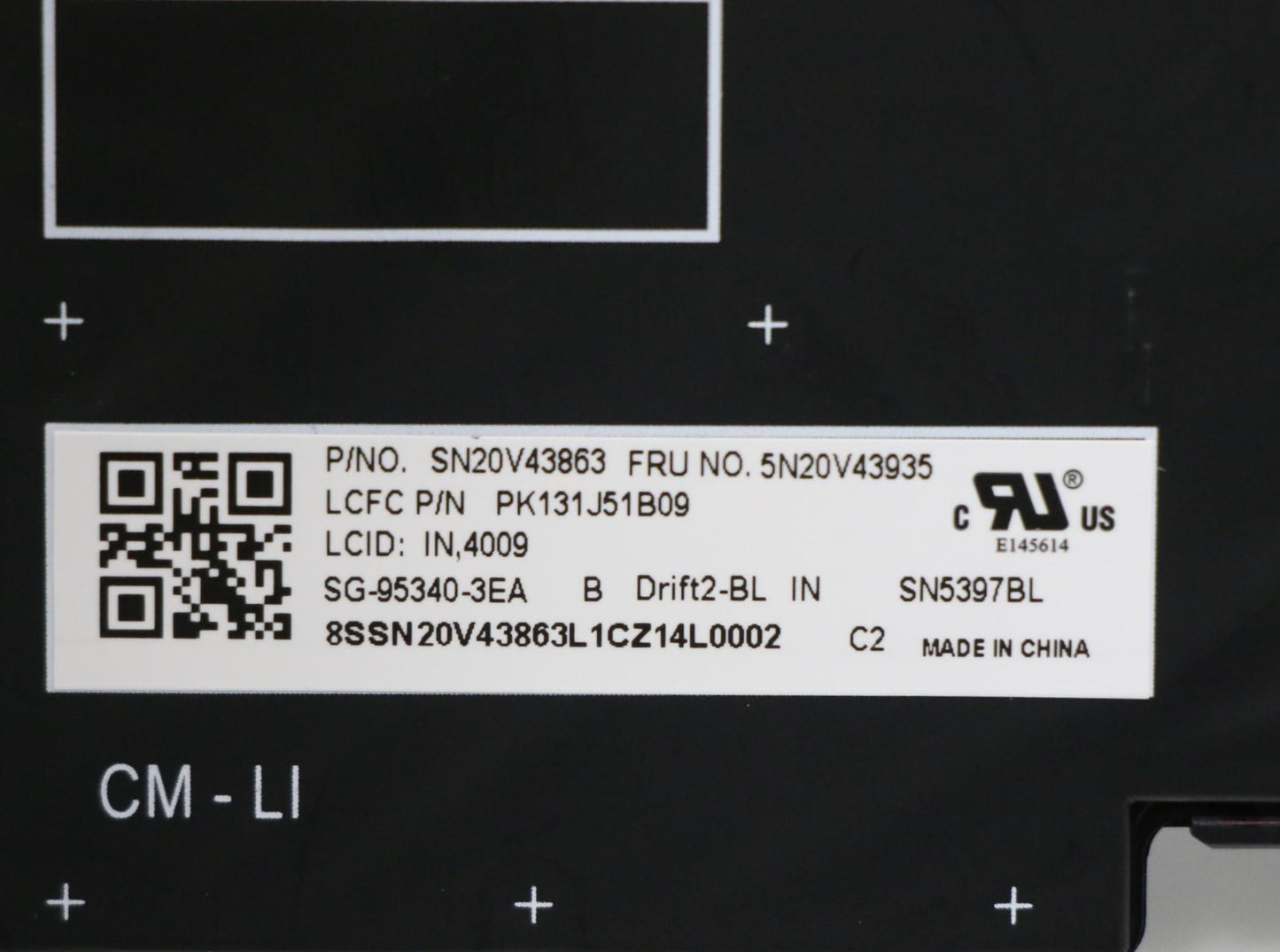 Lenovo Cmfl-Cs20,Bk-Bl,Ltn,Ind Eng - 5N20V43935