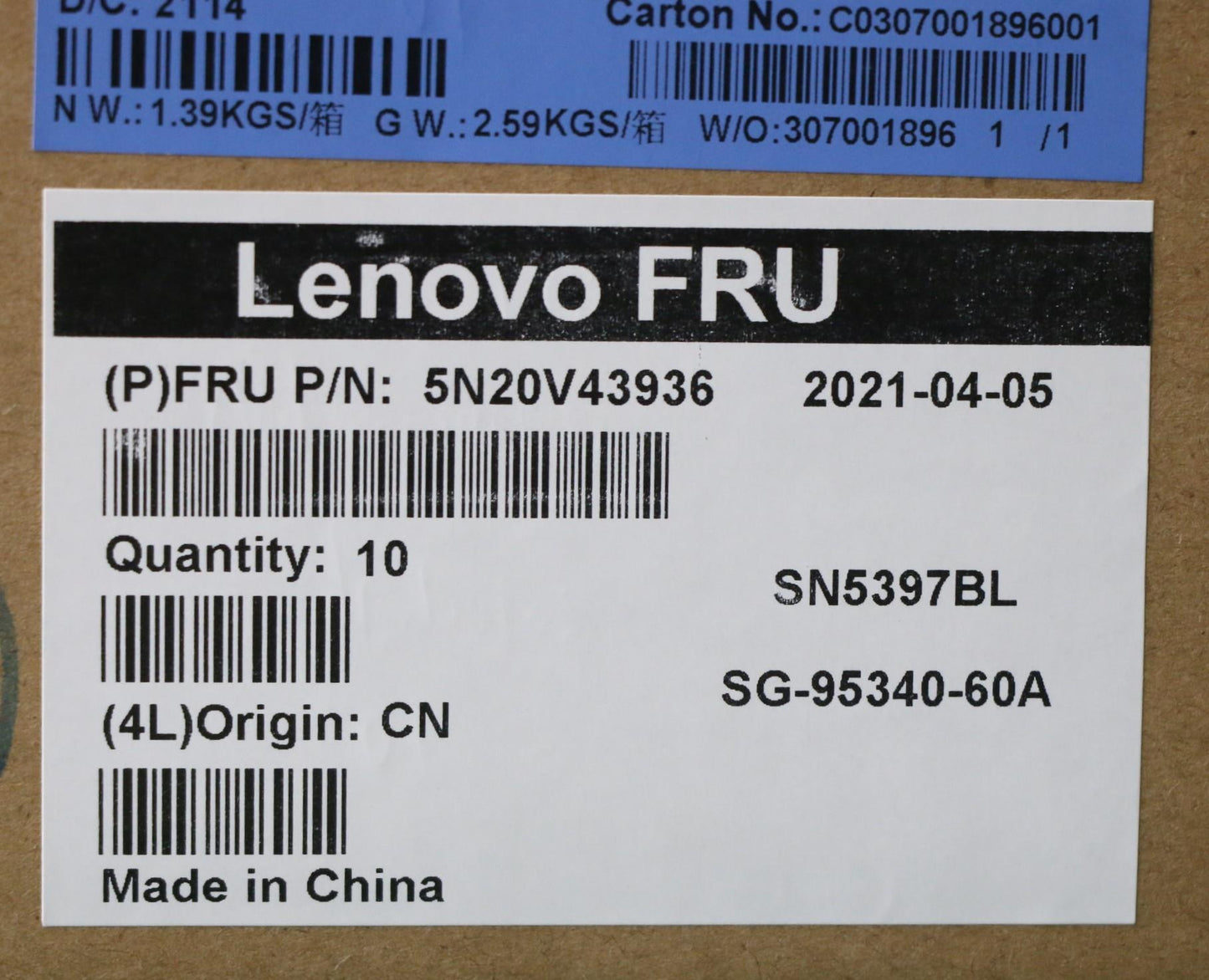 Lenovo Cmfl-Cs20,Bk-Bl,Ltn,Est - 5N20V43936
