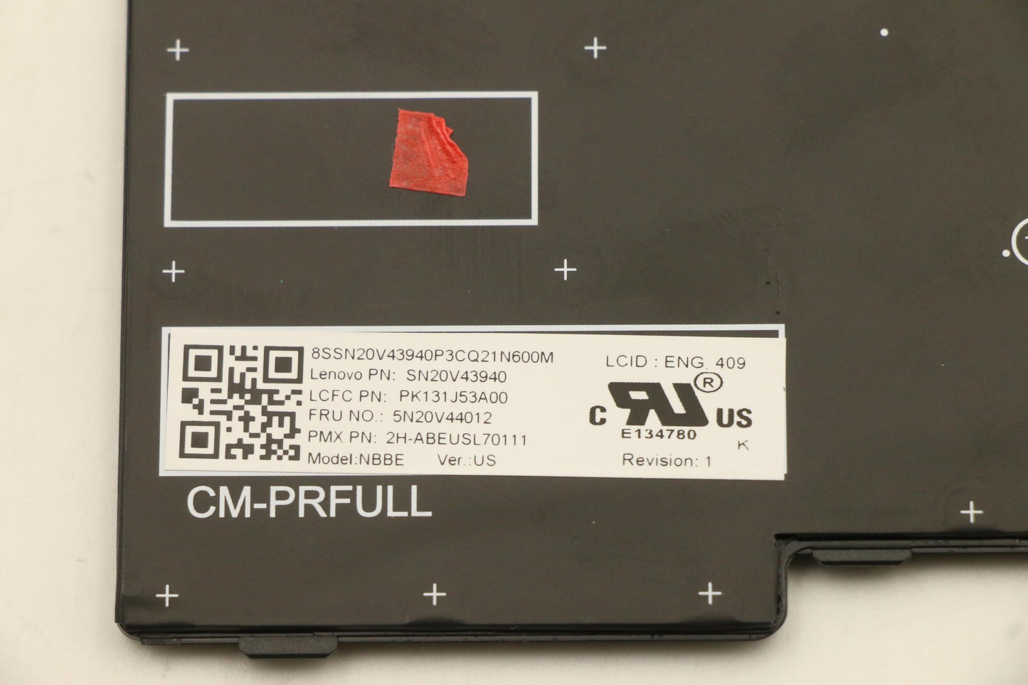 Lenovo - CMFL-CS20, Black, Non-Backlight, PMX, English - 5N20V44012