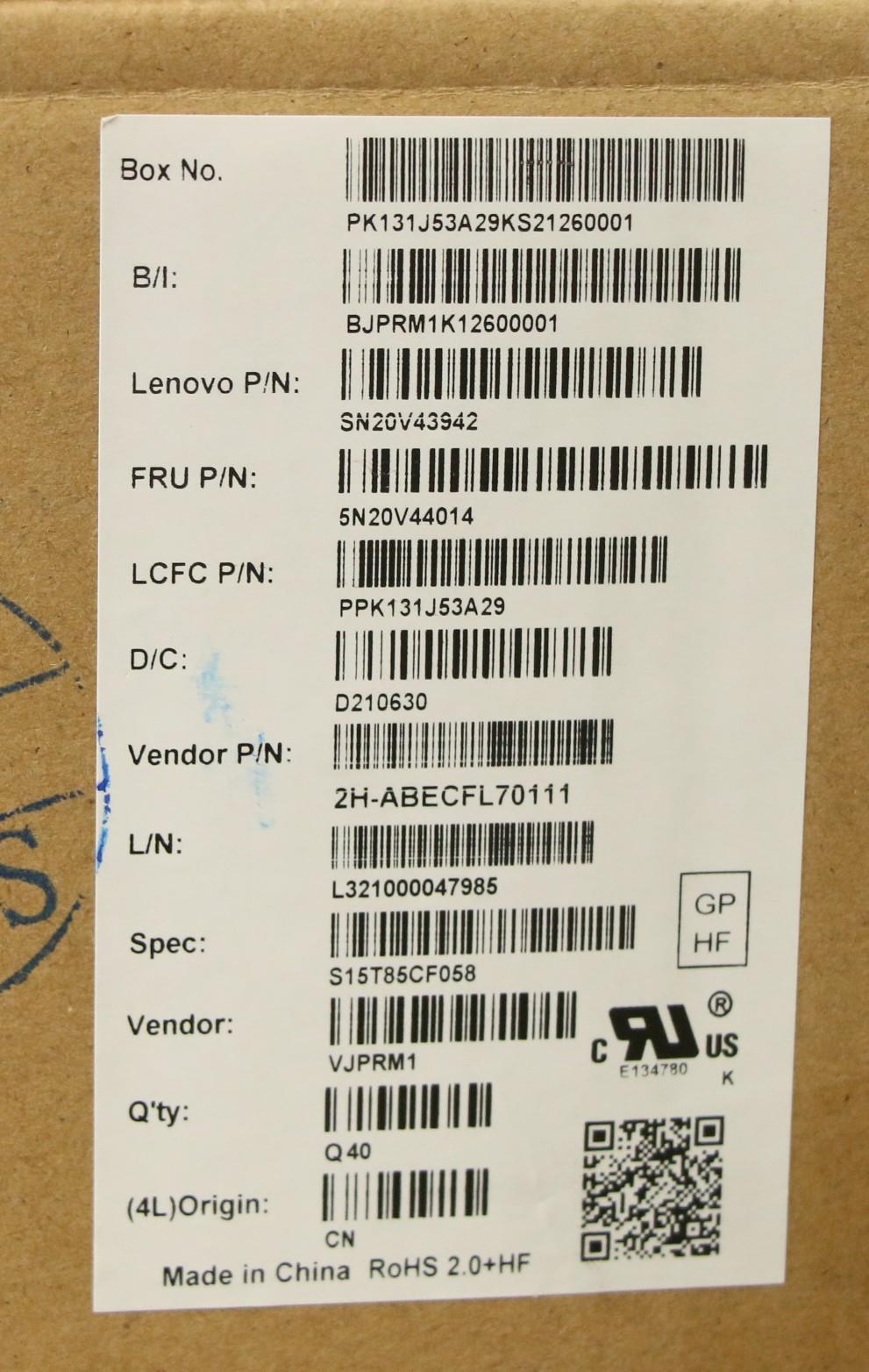 Lenovo Cmfl-Cs20,Bk-Nbl,Pmx,058 Fra - 5N20V44014