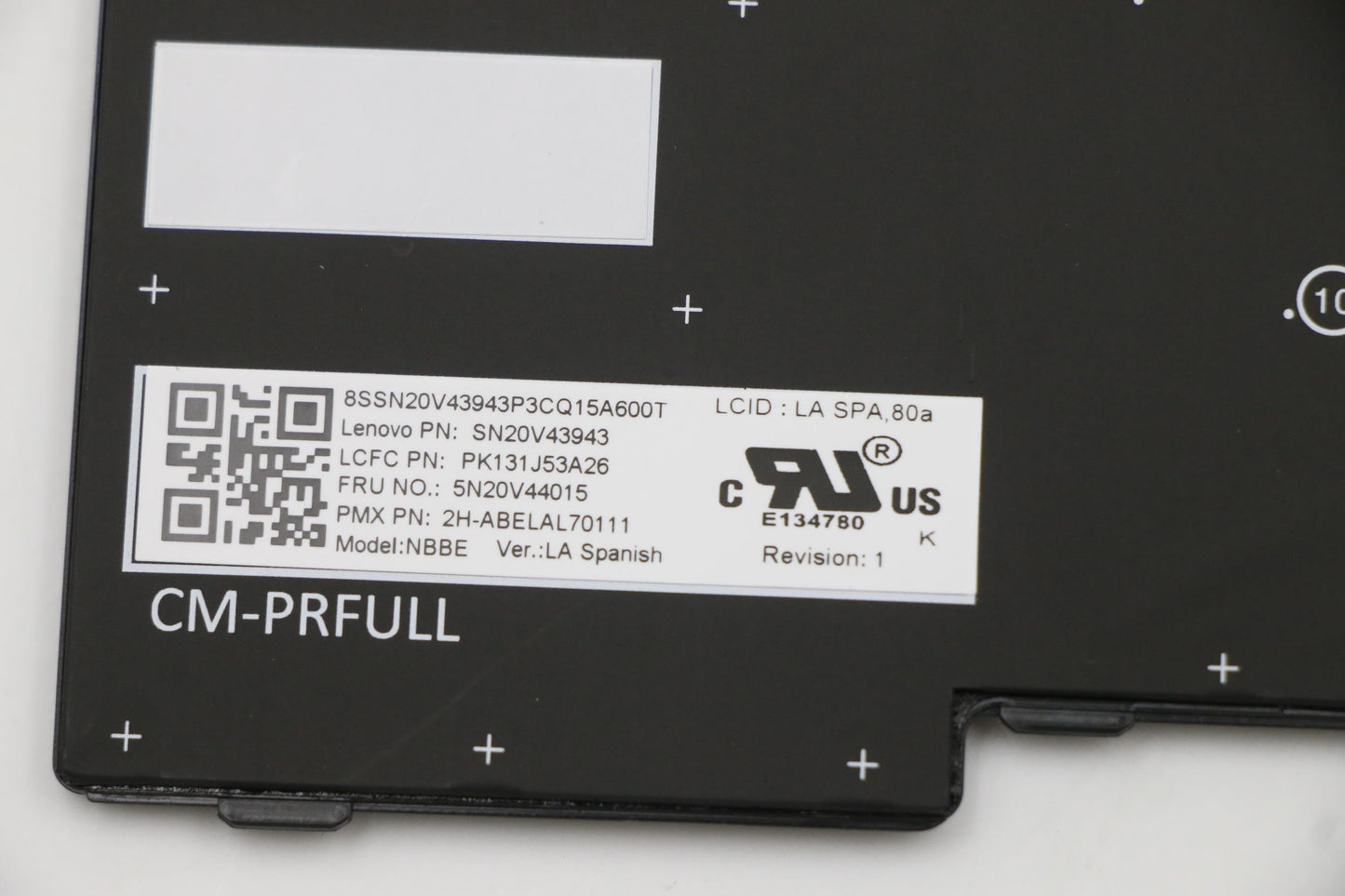 Lenovo CMFL-CS20 Keyboard, Black, Non-Backlit, PMX, Latin American Spanish Layout - 5N20V44015