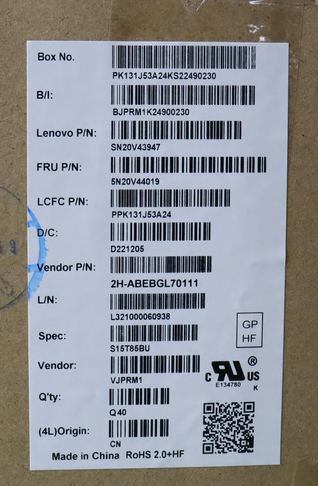 Lenovo Cmfl-Cs20,Bk-Nbl,Pmx,Bul - 5N20V44019
