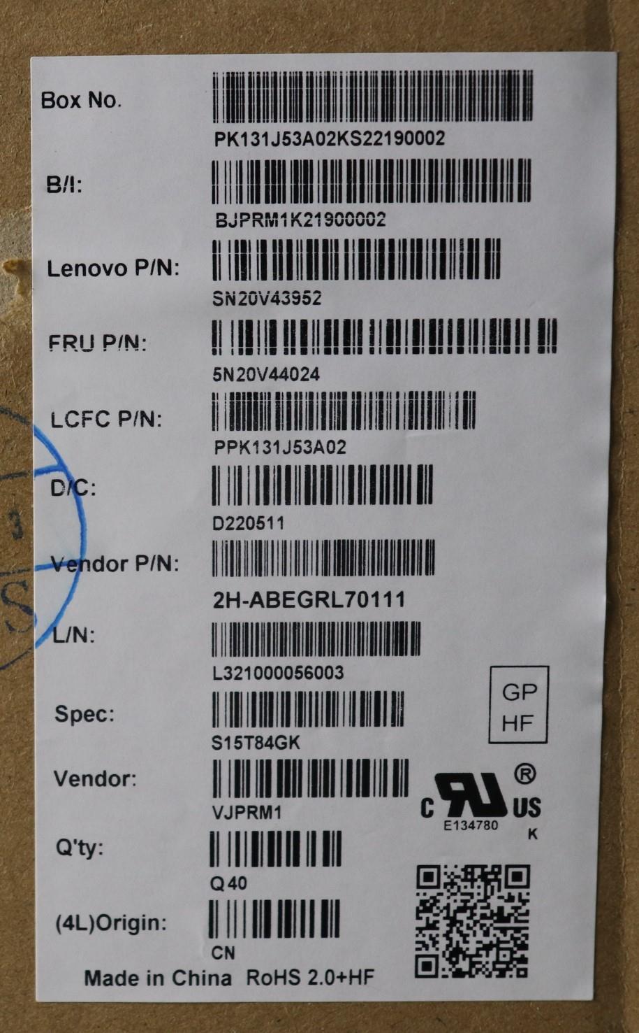 Lenovo Cmfl-Cs20,Bk-Nbl,Pmx,Gre - 5N20V44024